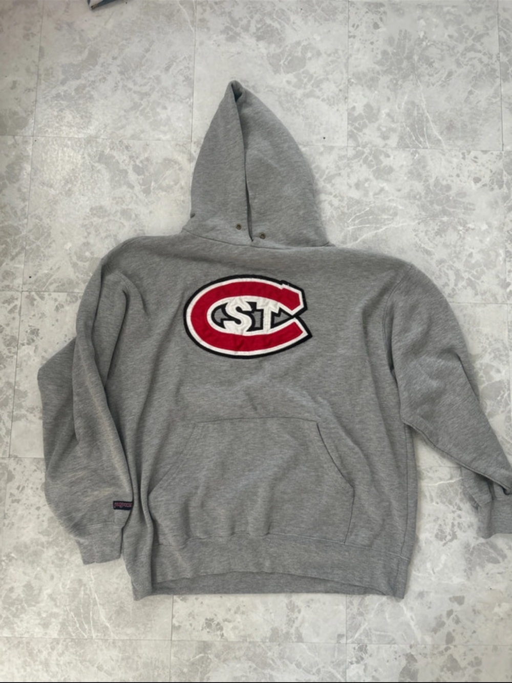 Jansport Gray Hoodie with St Cloud State Patch
